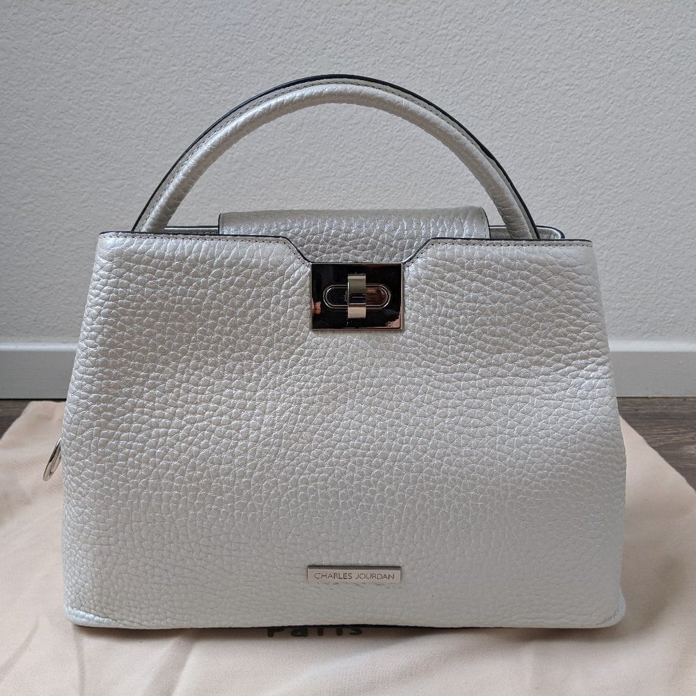 Charles Jourdan Luca II Bag in Pearly White